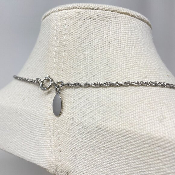 Ann Taylor Crystal Drop Necklace Silver-Tone Long‎ Classic Elegant Dressy - Picture 6 of 11